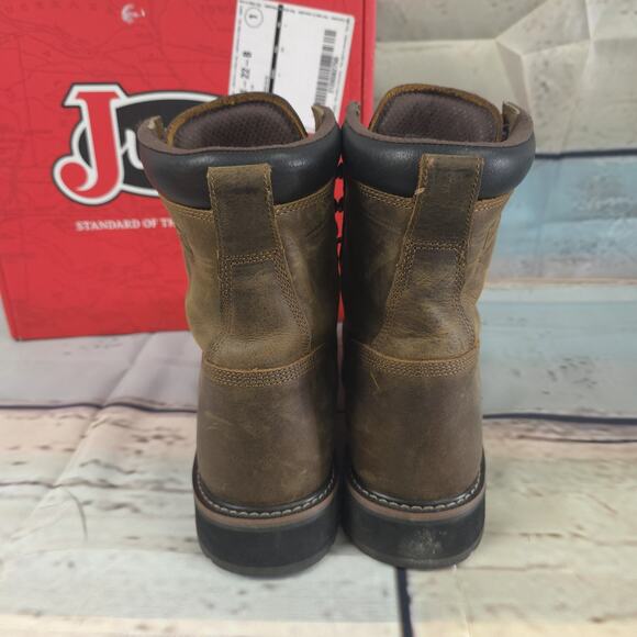 Justin Original Workboots 10 D Pulley 8 In Electrical Hazard Steel Toe Work main image 5